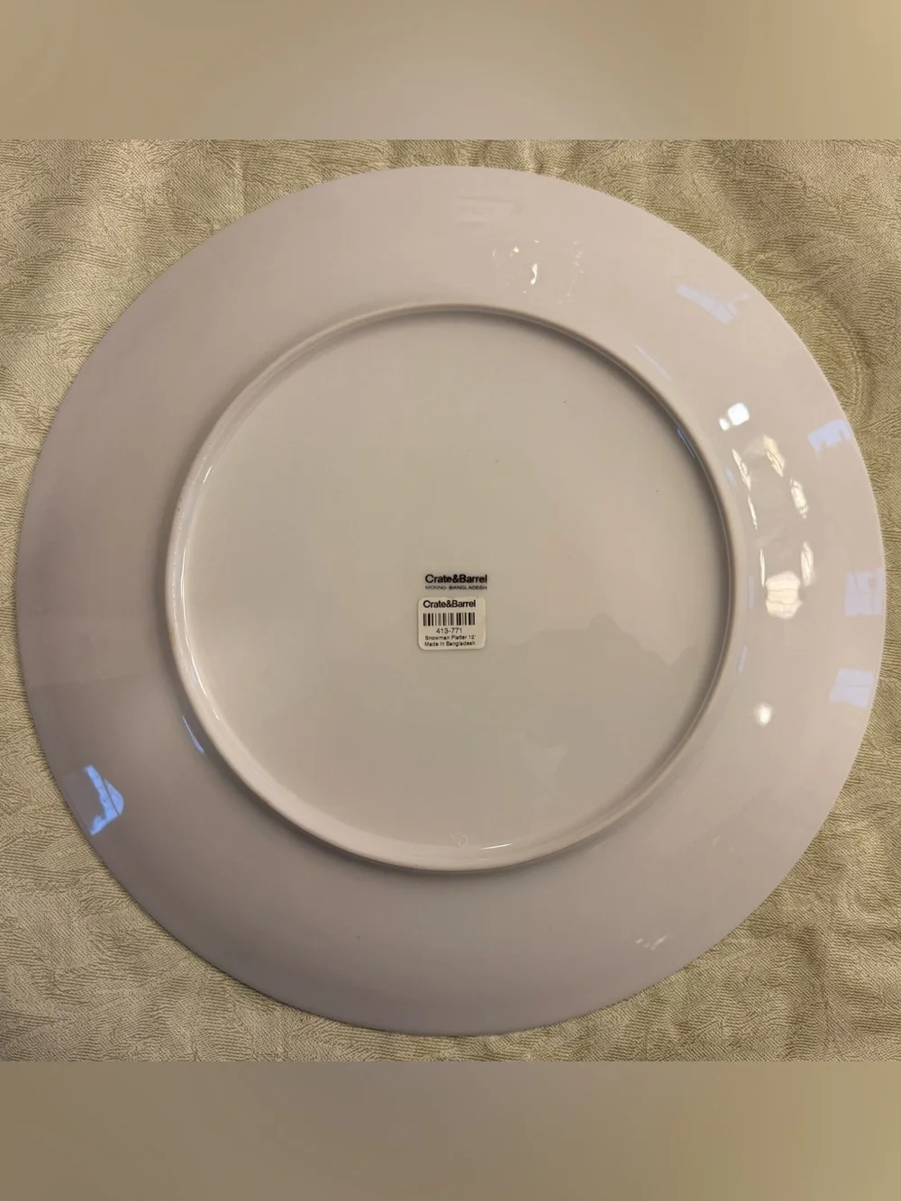 Craft & Barrel Snowman Platter 12” 413-771